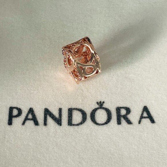 Pandora Family Infinity Pink Heart Dangle Charm Pendant, S925 Sterling Silver - Picture 3 of 4